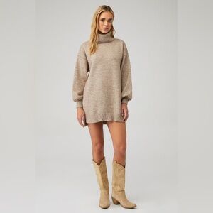 Show Me Your MuMu Tan Long Sleeve Dress